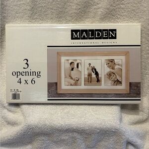 Malden Natural Wood Picture Frame, Hold 3-4x6 Photos